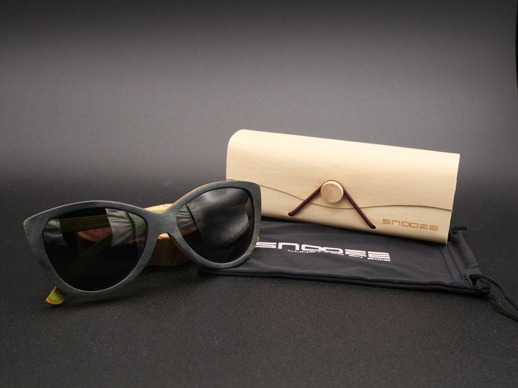 Flower-grey lunettes en bois Flower Grey