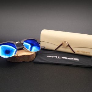 Lunettes en bois Aviator Blue Sky