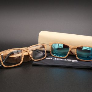 lunettes en bois de vue et de soleil Combo 2