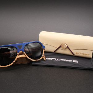 lunettes en bois GB Bleu